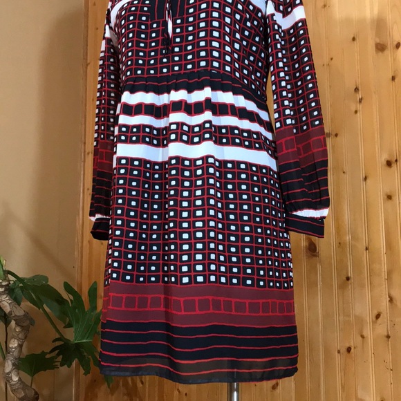 NWT LOFT Ann Taylor Small Petite Black & Red Dress - Picture 3 of 8